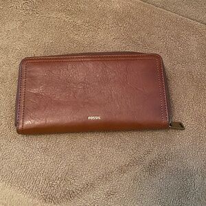 Fossil Logan Zip Around Clutch Wallet, Nebula